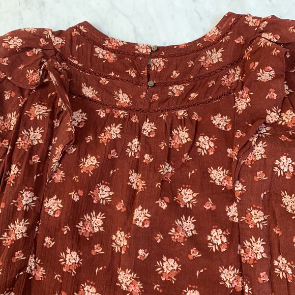 MADEWELL Ladder-Trim Ruffle Top in Homestead Bouquet - Picture 6 of 7